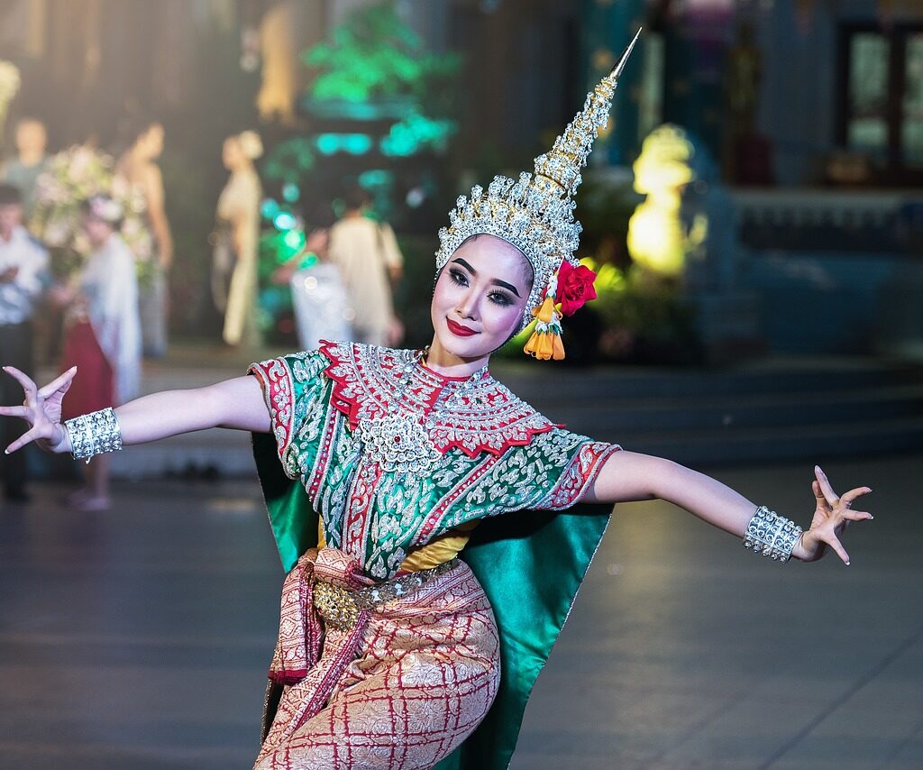 women dressed for festival dancing