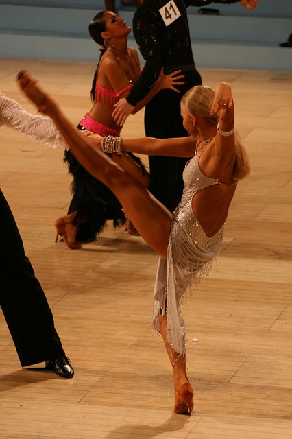 People ballroom dancing.