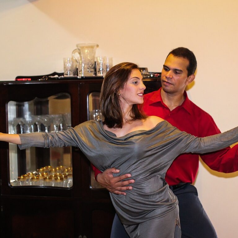 A couple dancing bolero.