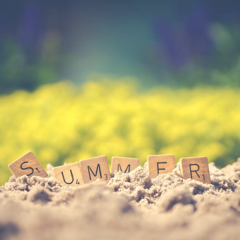 summer in puzzle letters